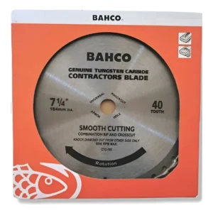 Disco Sierra Circular 7-1/4'' 40 Dientes Bahco Eje 5/8