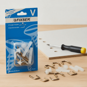 Tarugo Volcanita Con Gancho 6 Unidades Fixser Blanco